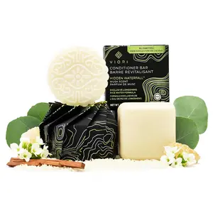 Viori Hidden Waterfall Shampoo and Conditioner Bar Set Made with Rice Water - Handcrafted Sulfate Free, Dietary Healthcare