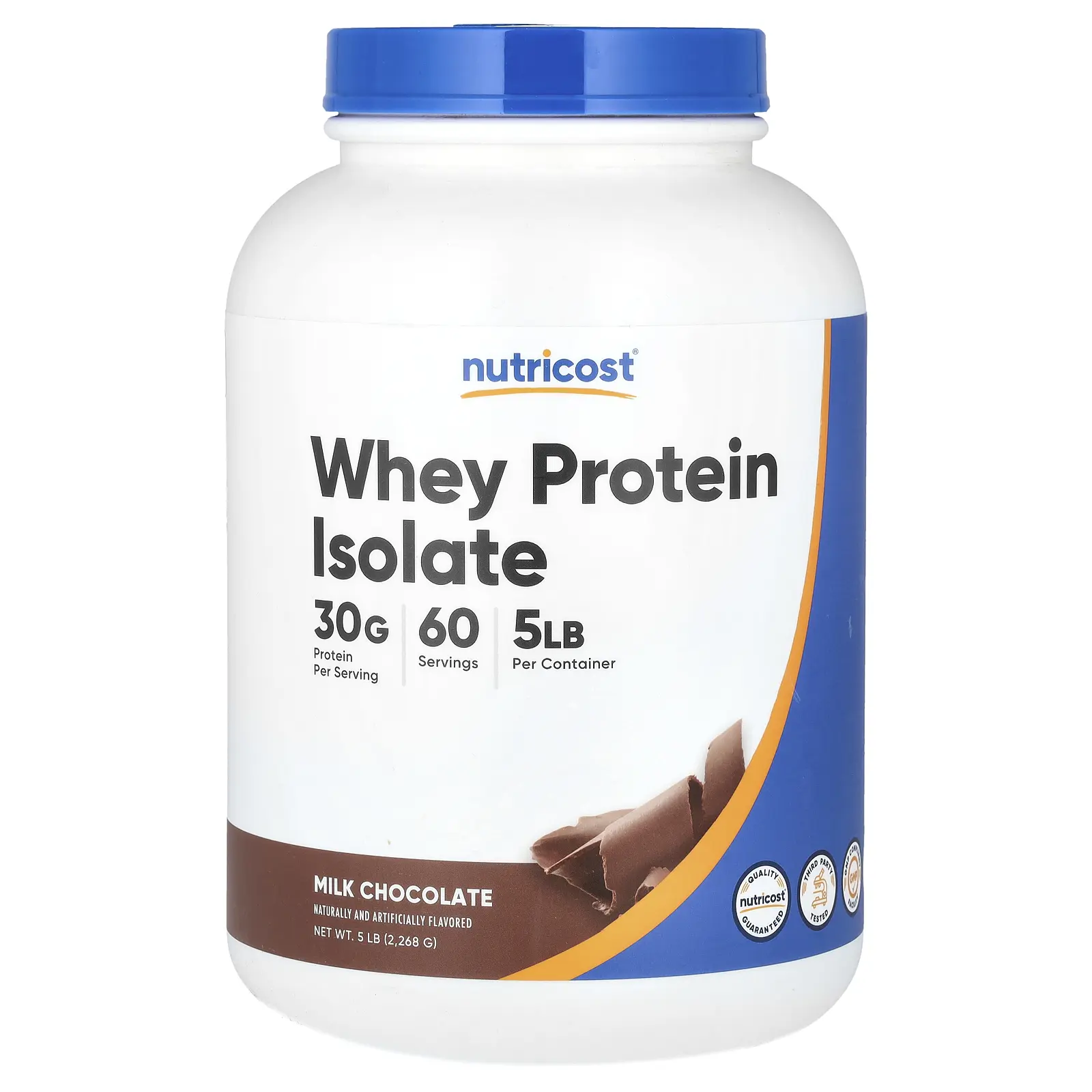 Nutricost Whey Protein Isolate, Milk Chocolate , 5 lb (2,268 g)