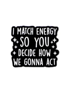 Fashion Letter Brooch Pin Badge, Zinc Alloy Cartoon Design, Simple Casual Jewelry Accessory, All Season Wearable