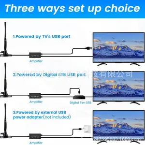 High-Definition Digital TV Antenna, Adjustable Uhf Indoor/outdoor Use, Enhanced Signal Amplifier with Switch Feature