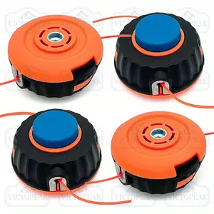 4 Pieces Garden Tool Parts Brush Cutter Accessories Mowoer Parts Trimmer Head M10*1.25 Reverse Thread Grass Trimmer Head (small Recessed Slot P25, 4-Pack), Durable Grass Cutting Attachments, Ideal for Lawn Mower, Lawn Maintenance Tools