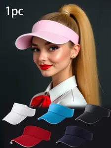 1Pc Woman's Men's Couple Stylish Visor Cap New Design Casual Street Versatile Sun Protection Visor Hat Breathable Sweat-Absorbing Outdoor Sports Casual Cap Sunscreen Hat