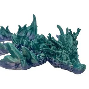 3D Printed Articulated Coral Reef Dragon -Fidget Toy - Articulated Dragon - Cinderwing3D