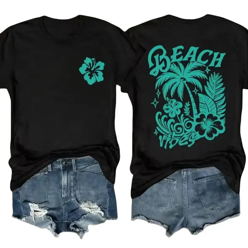 Tropical Palm Tree Double-Sided Print Shirt