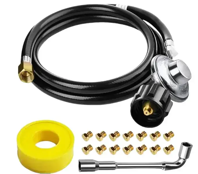 Natural Gas to Propane Conversion Kit for Weber Conversion kit, Genesis Grill and for Spirit II 310/315, 5ft Propane Regulator Hose with 3/8" Female Flare for Fire Pit, Heater, Grill, Stove