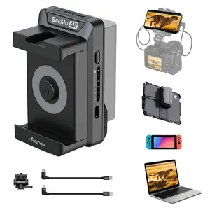 Accsoon SeeMo 4K HDMI Adapter Video Transmission System 4K30/1080p60 iOS/HDMI Transmitter Phone Monitor SD Card Reader for Livestreaming/Real-Time Monitoring/Recording/Sharing for iOS 12 or Later