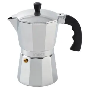 Imusa 6-Cup Cast Aluminum Stovetop Coffee Maker, Tea Brewing Kitchenware Pot, Te