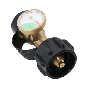 findmall Propane Tank Gauge with QCC1/ Type1 Connection for 5-100lb Tanks Propanes Level Indicator with Color Coded Dial 1PC