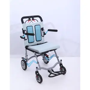 Ultra Lightweight Folding Aluminum Wheelchair for Seniors, Portable Transport Chair with Locking Handbrakes, Flip-Back Removable Armrests & Swing-Away Footrests, Lightweight Mobility Aid for Elderly Travel & Home Care