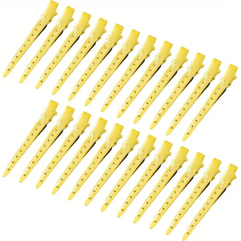 Unisex Metal Duckbill Clamp Hair Clips - 24 Pack, 8.5cm Hair Styling Tools for Daily Wear & Professional Salon Use, Casual, Duckbill Alligator Clips, 8.5X0.9cm, Alligator Clip