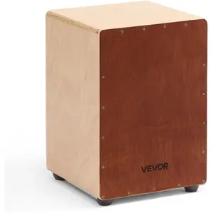 VEVOR Cajon Box Drum, with Internal Guitar Strings, Lightweight Wooden Percussion Box, Portable Birch Wood Drum Instrument with Travel Bag, Adjustable Strap, for Beginner Professional, 11x 9x 4 inVEVOR Super Brand Day