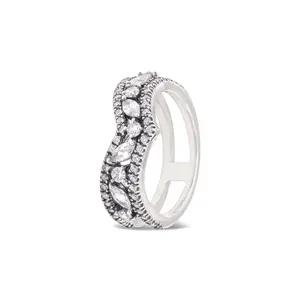 Pandora Sparkling Marquise Double Wishbone Ring - 199095C01-50