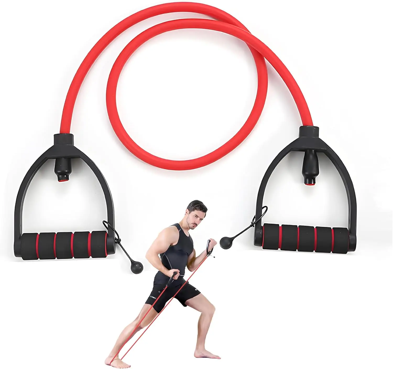 Resistance Bands with Handles, Exercise Bands - Perfect Stretch Rope for Home Workouts, Ideal for Fitness Enthusiasts & Home Gym