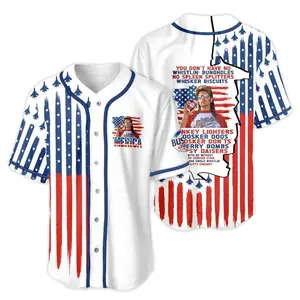 Full Print Merica Joe Dirt 4th Of July Baseball Jersey Jersey, Vintage Merica Jersey Shirt for Men & Women, Baseball Jersey for Men and Women, Baseball Jersey Style