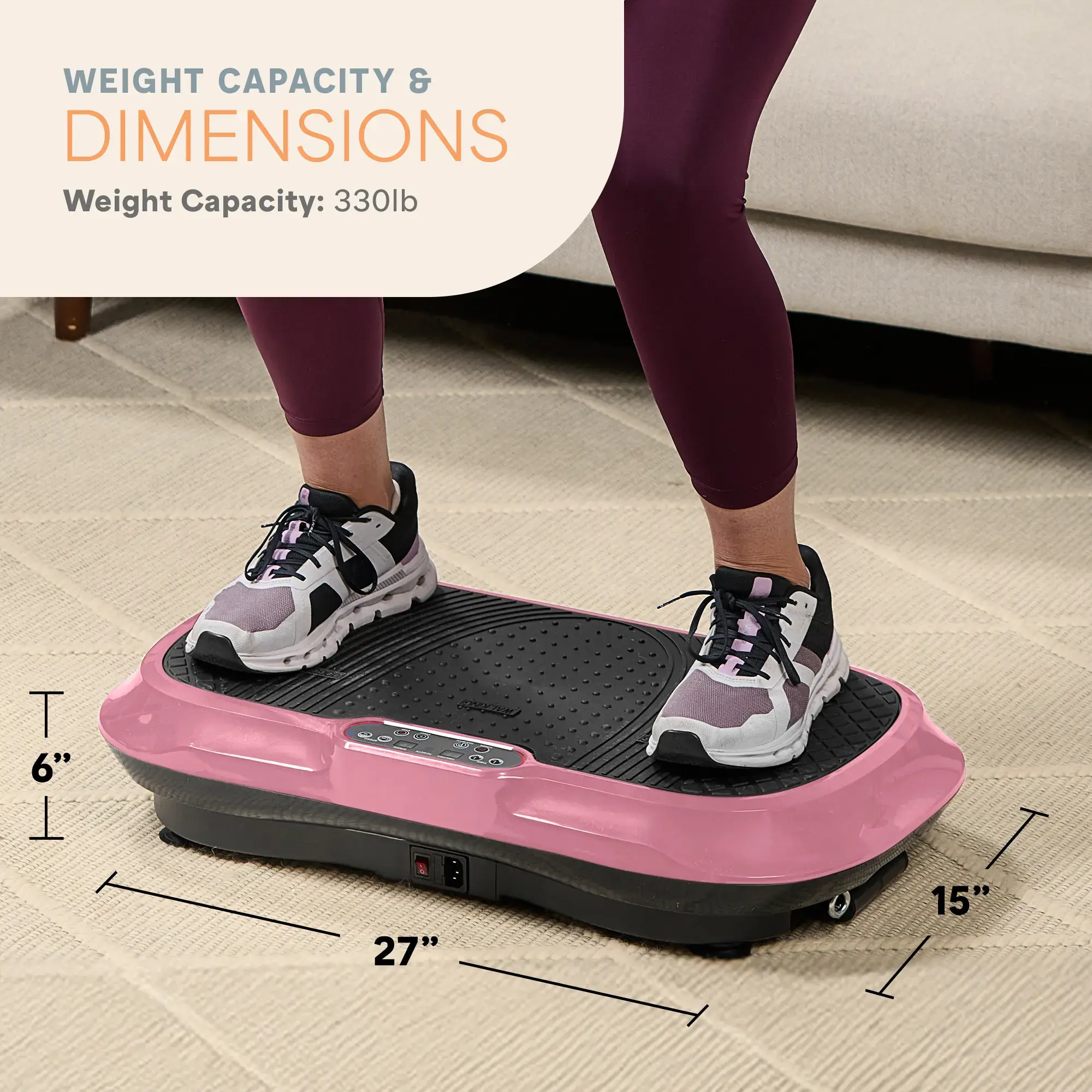 Waver Vibration Plate – FSA/HSA Eligible | Whole Body Vibration Platform | 330lb Capacity | Lifetime Warranty