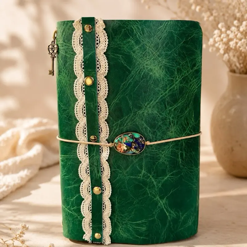 A5 "Lady Emerald" Leather Journal