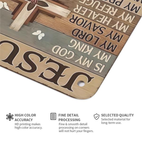 Christian Gifts for Women Men Jesus Is My God King Everything Vintage Tin Sign Religious Metal Wall Art for Home Church Prayer Room Office Chapel Decor 8x12 Inch bar funny farmhouse bar cafe garage phd graduation desk sign round stuffer birthday business Christian Gifts for Women Men Jesus Is My God King Everything Vintage Tin Sign Religious Metal Wall Art for Home Church Prayer Room Office Chapel Decor 8x12 Inch bar funny farmhouse bar cafe garage phd graduation desk sign round stuffer birthday business