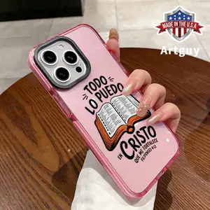 Phone Case for iPhone 16 Plus 15 Pro Max 14 13 12 11 FortalezaDivina Pattern Non-Yellowing Shockproof Soft Silicone Transparent Cover