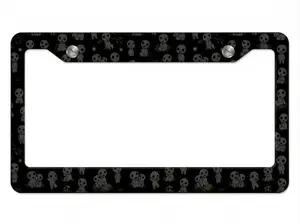 Cute Kodama Studio Ghibli Princess Mononoke Anime Witchy Spirit Woodsy Nature Pattern Vehicle Accessories Car Metal License Plate Frame