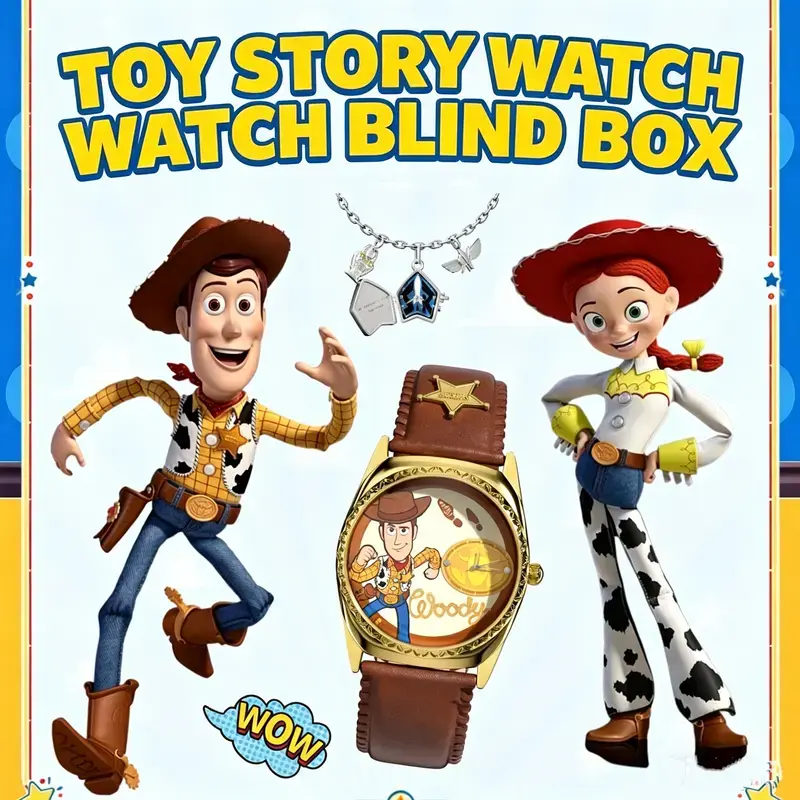 Disney Toy Story 5 Series Unisex Blind Box Watch, Collectible Mystery Water-Resistant Wristwatch with Woody, Buzz Lightyear, Jessie, Aliens & More, Cute Casual Wear Accessory, Perfect Surprise Gift for Fans, Accessories