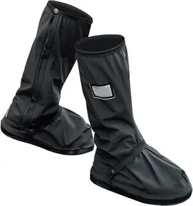 Heavy Duty Waterproof Rain Boot Covers with Non-Slip Sole | Reusable PVC Shoe Protector for Motorcycle Gear, Hiking & Walking | Foldable High-Top Rainproof Overshoes for Men & Women,Summer vibes,tiktok shop spring glow up