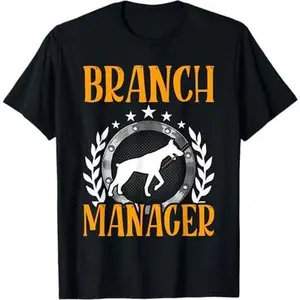 Branch Manager Dog Carrying Branch While Walking T-Shirt