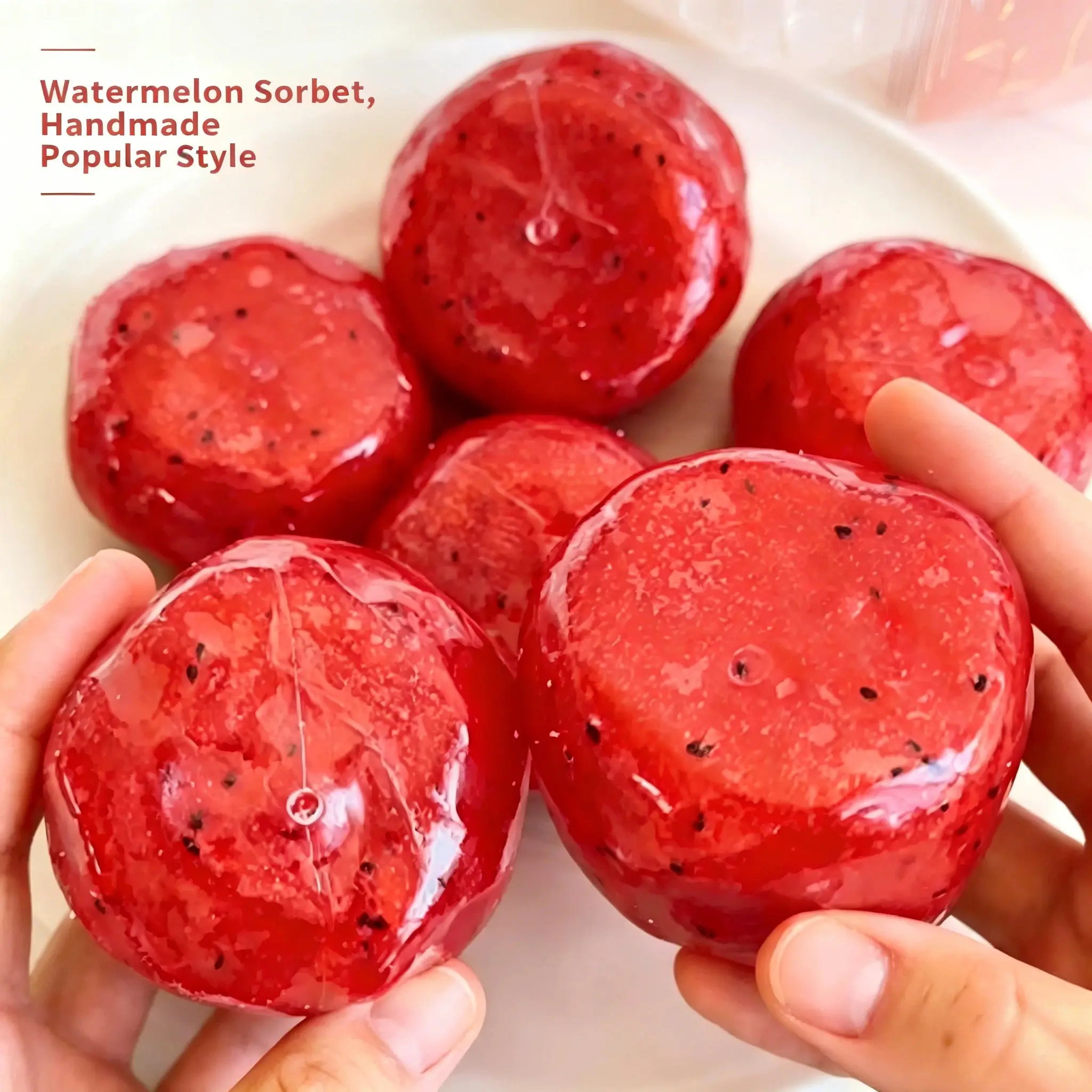 2026 Viral Watermelon Smoothie Squishy Fidget Toy - Glossy Red, Super Stretchy Soft, Tiny Seed Details, Decompression Squeeze, Desktop Stress Reliever, Sensory Fidget Squishies, Thoughtful Gift for Teens Anxiety Relief
