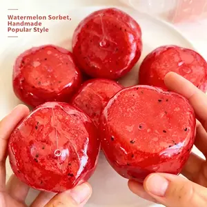 2026 Viral Summer Cool Watermelon Slush Squishy Fidget Toy, Glossy Red Squishy Stress Relief Fidget Toy, Super Stretchy Soft Sensory Hobby Toy for Teens Adults Anxiety Relief, Cute Aesthetic Desk Squeeze Play Toy with Tiny Seed Details