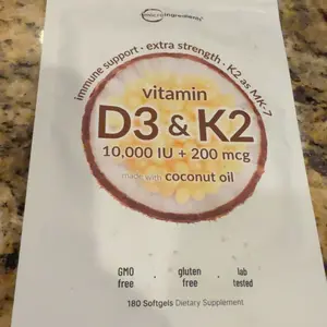 Product Review of Micro Ingredients Vitamin D3 K2 Supplement Softgels from j**
