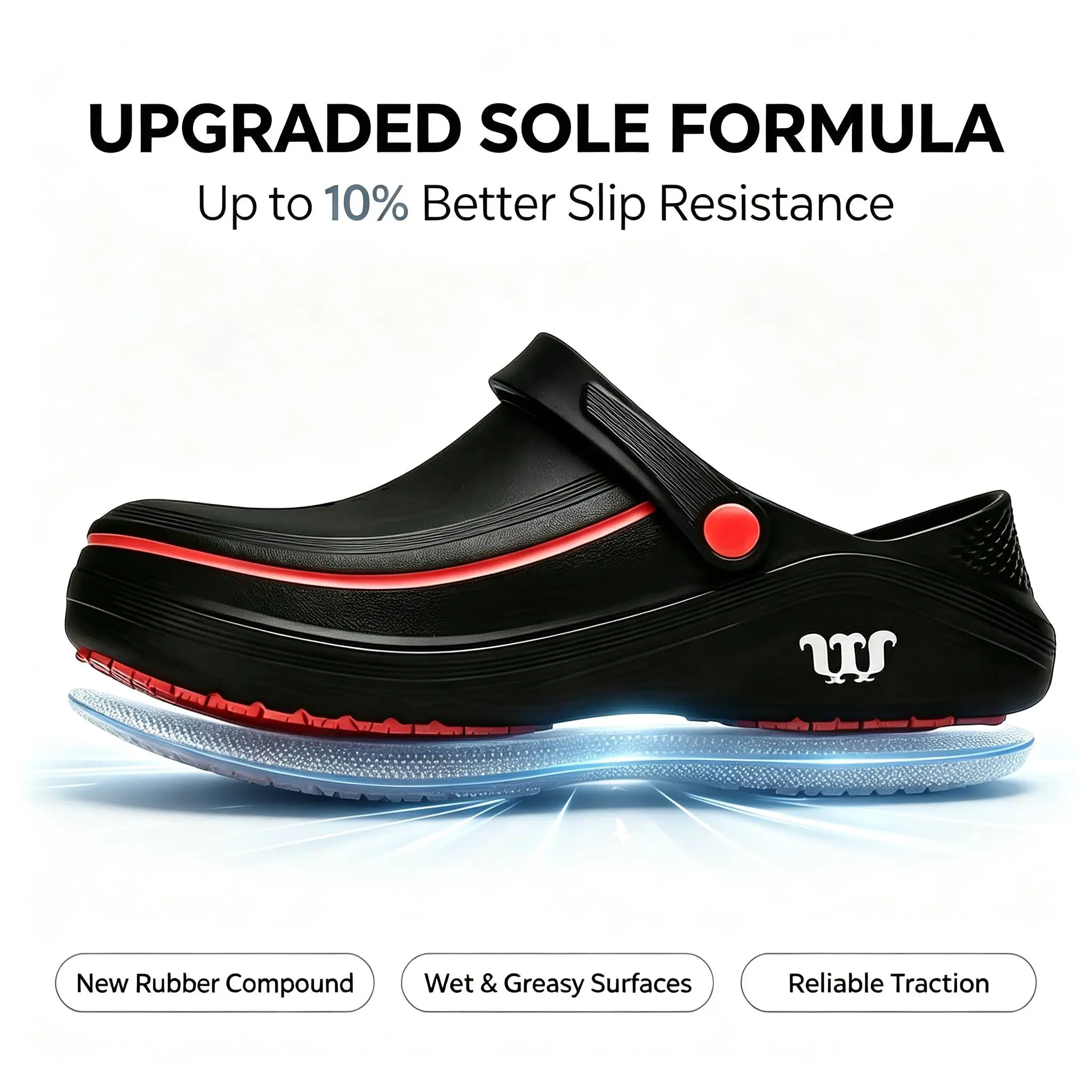 Men's work shoes, female kitchen staff anti slip shoes, waterproof and oil resistant catering shoes, restaurant and hospital work, daily commuting, household slippers