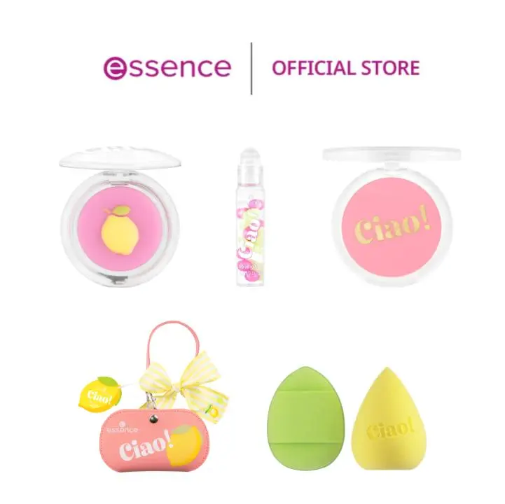essence Ciao! Beauty Essentials Bundle | Lip Care, Glow & Makeup Tools Set