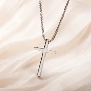 Cubic Cross Necklace for Women Men Cross Faith Pendant Necklaces Non-Tarnish Faith Jewelry for Women, Christian Religious Gifts for Her