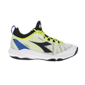 diadora Mens Speed Blushield Fly 4 Plus Clay Tennis Sneakers Shoes - White, Yellow