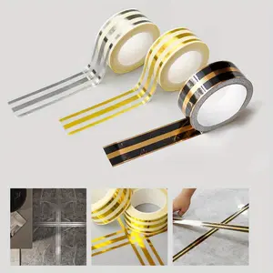 5m Waterproof Plastic Sealing Tape Strip, Self-Adhesive High Bond Adhesive Tile Gap Beauty Seam Sticker for Floor and Wall Decor