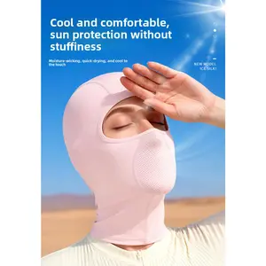Ice Silk UV Protection Neck Gaiter Breathable Ventilated Face Mask for Motorcycle Cycling Outdoor Sports Running Hiking Fishing Sun Protection Neck Cover Scarf Bandana