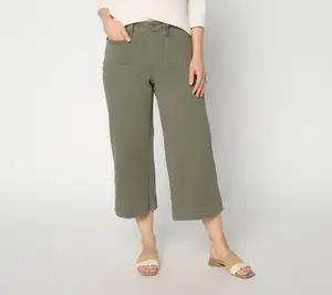 NYDJ BRIGITTE REGULAR WIDE LEG CAPRI JEAN WITH PATCH POCKET