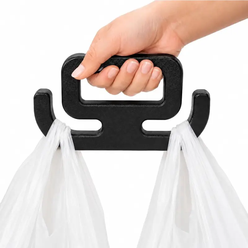 Grocery Bag CARRIER Handle Holder - Multi Purpose- Carry Shopping Bags, Propane Tanks, 5- gallon Buckets, Paint Cans and More - Durable heavy duty 100lbs per Grip - Made in the USA