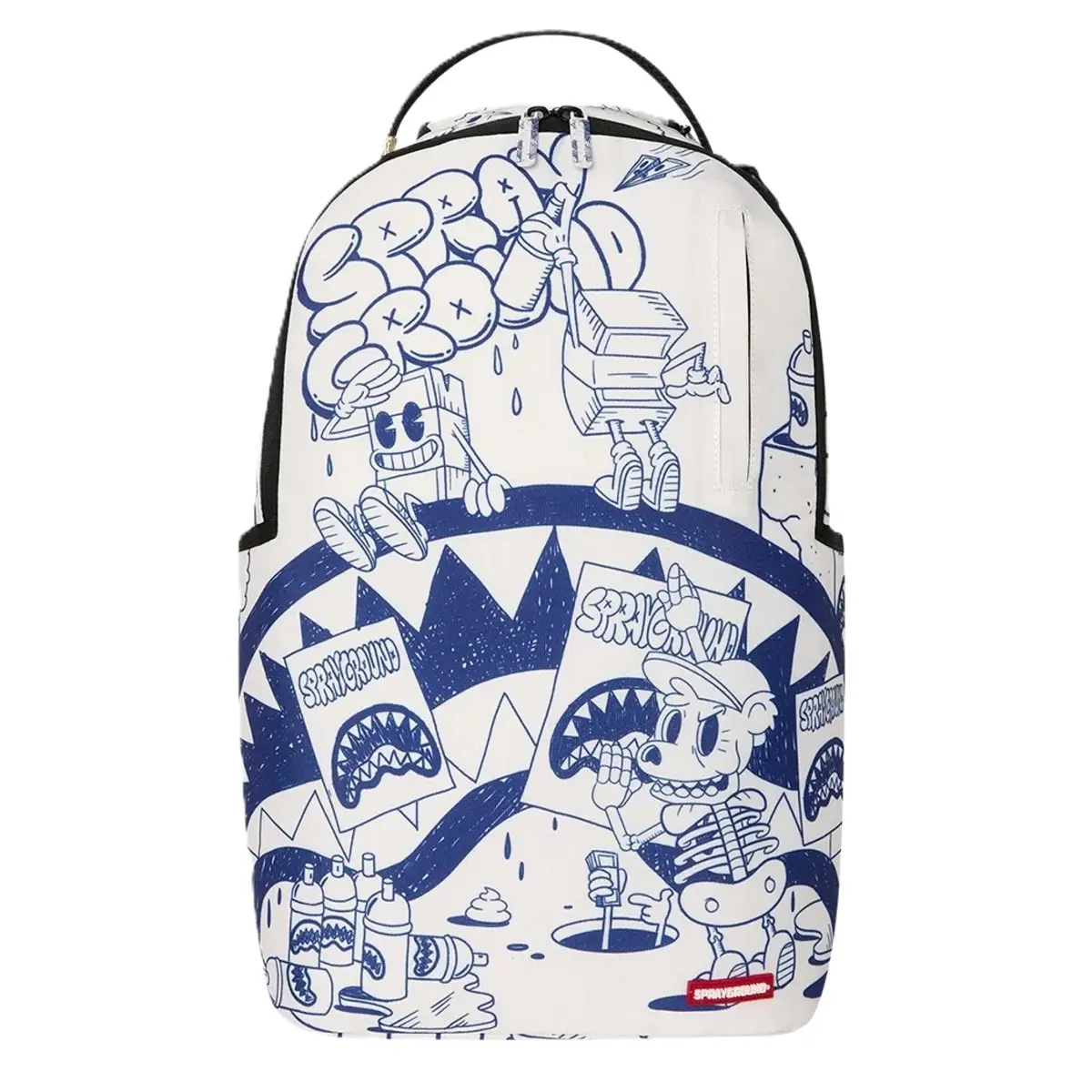 Sprayground Blue Ink Doodle Backpack Fashion Backpack New
