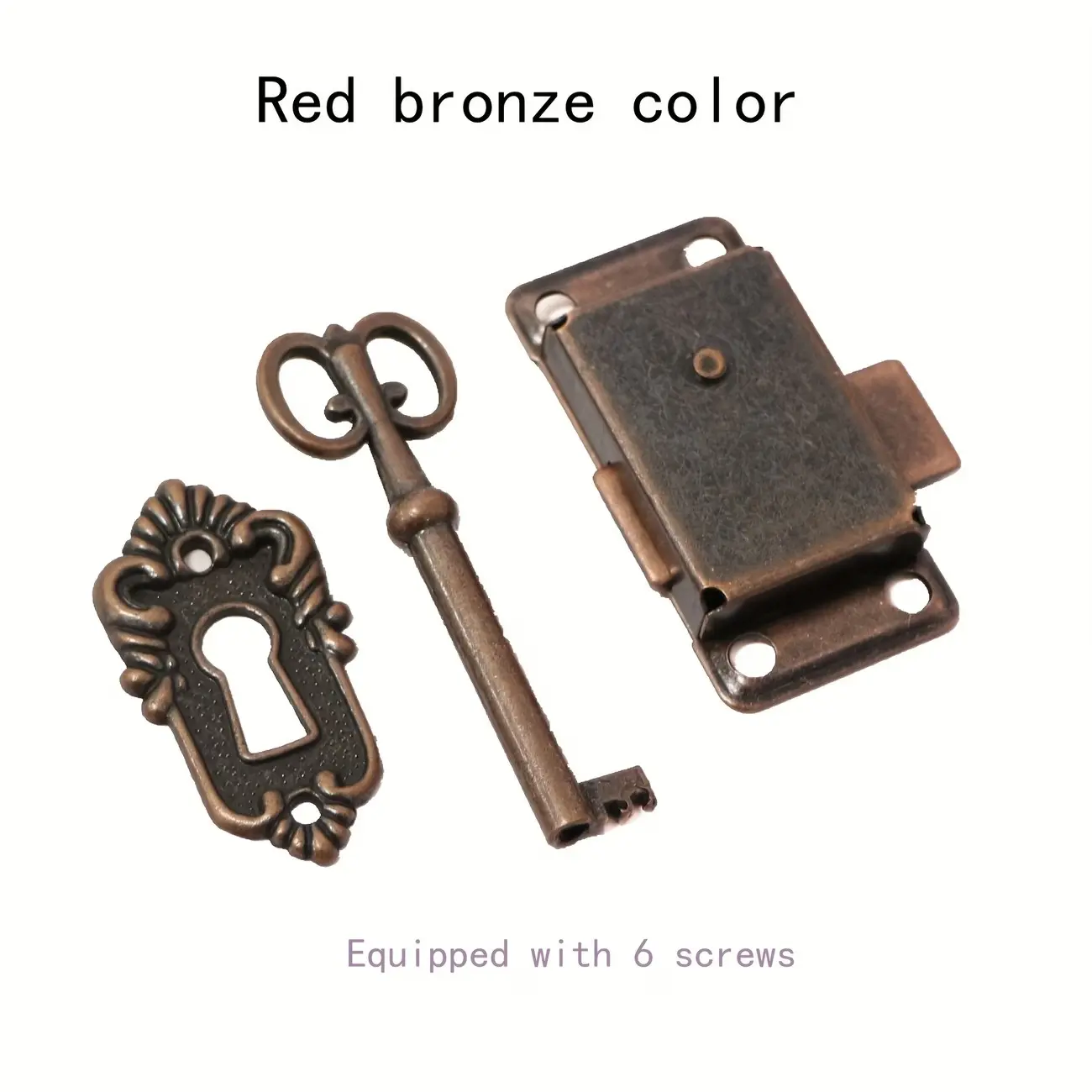 Drawer & Cabinet Lock Set, 2 Sets of Drawer Locks, Cabinet Locks, Jewelry Box Locks, Decorative Door Locks, Sturdy Lock, Secure Lock, Easy to Install