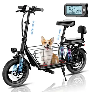 Electric Scooter with Seat for Adults, 850W Peak, 14” Tire, 25 Miles Max Range, 22 MPH, Dual Suspension, 3 Gear Speed, Adjustable E Scooter with Seat and Basket for Commuting, 330lbs Load
