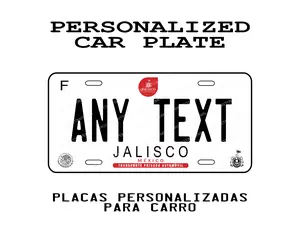 Custom JALISCO Car Plate - Decorative Aluminum Plate with High-Gloss Finish