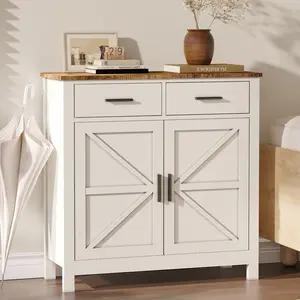 【Black Friday】Coffee Bar Cabinet，Sideboard， Comes with Two Drawers and Two Doors, Featuring One Adjustable Shelf. It's Suitable for Bedrooms, Living Rooms, Bathrooms, or Entryways large drawer