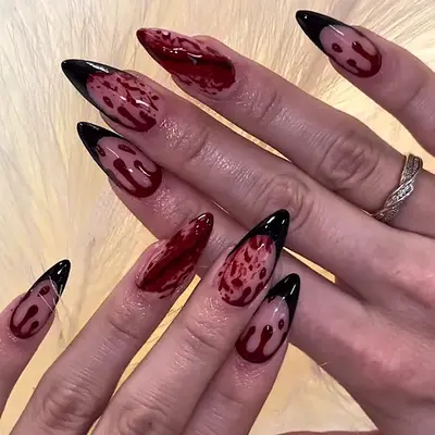 Red Bottoms Black French Tip Meduim TikTok Shop