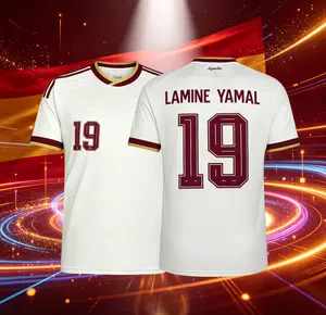 2026 Spain National  Home And Away 19# Lamine Yamal  Sleeve Soccer Jersey Fans Version Red