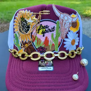 Western themed Free Spirit Otto trucker hat.