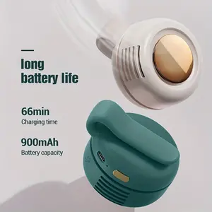 Portable bladeless electric fan, adjustable speed, 3 speeds, silent operation, rotating design, maximum comfort, USB rechargeable lithium battery - ideal summer outdoor essential, portable fan