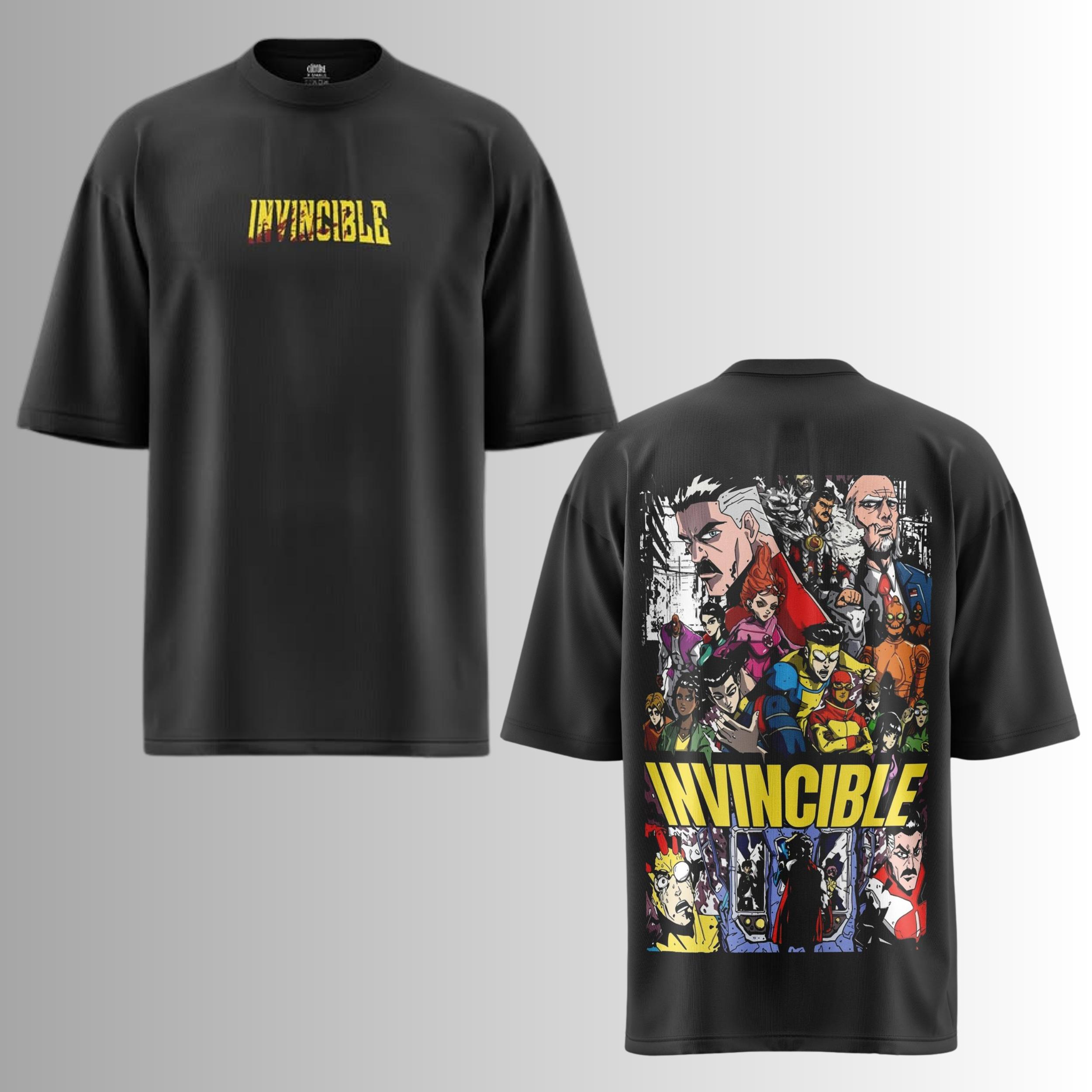 Vintage Invincible Graphic Tee, Omni-Man & Mark Grayson Retro Shirt, Streetwear Oversized Fit, Comfortable Cotton, Trending Us Streetwear, Tops Crewneck Casual Menswear