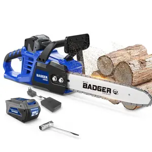 Wild Badger 40v 16" Cordless Electric Brushless Chainsaw |4.0 Ah Battery | 7500 RPM Motor