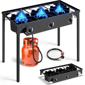 Outopee 3 -Burner Propane Manual Iron Outdoor burner