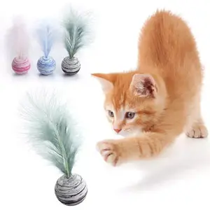 SmartyKat Feather Whirl Ball Toy for Cats